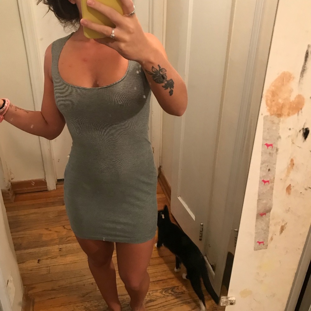 Striped tight dress